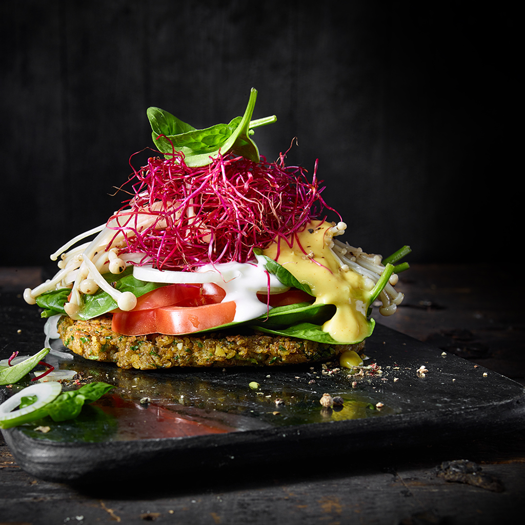 Low Carb Linsen Burger Deluxe